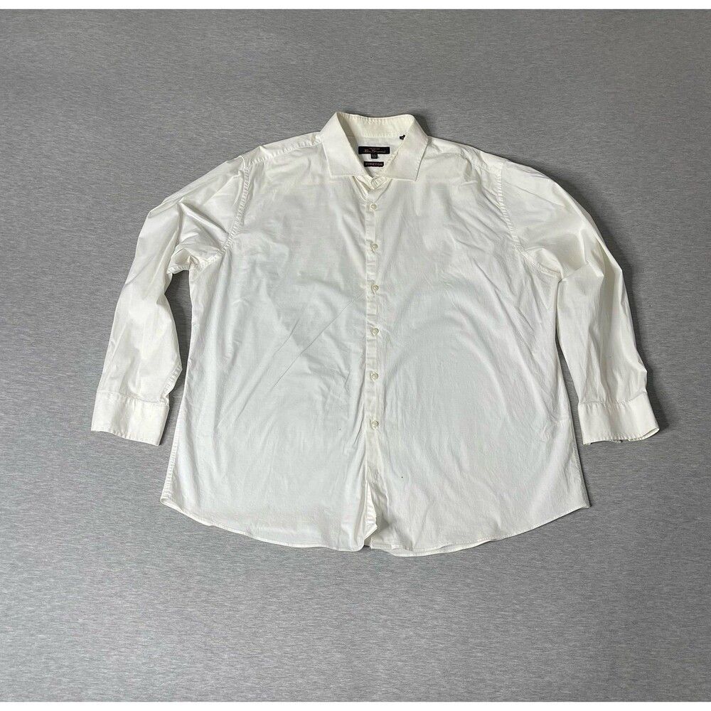 The Original Ben Sherman Men’s Solid White Button-Up Dress Shirt